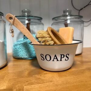 White Enamel Soap Dish